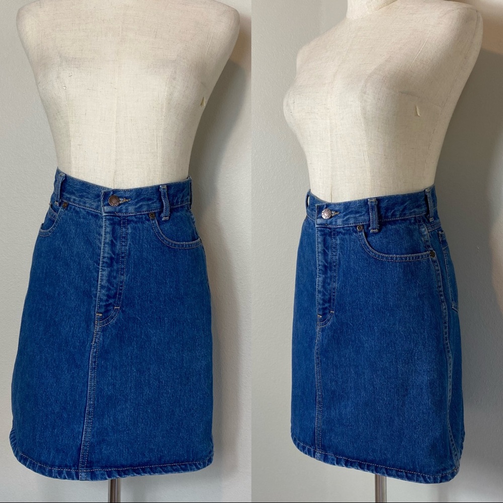 Vintage 90s Calvin Klein denim mini skirt
